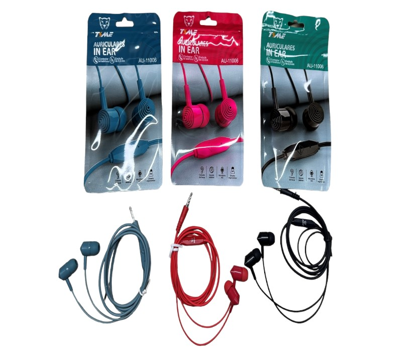 Auriculares Comunes Cable (3 Colores)
